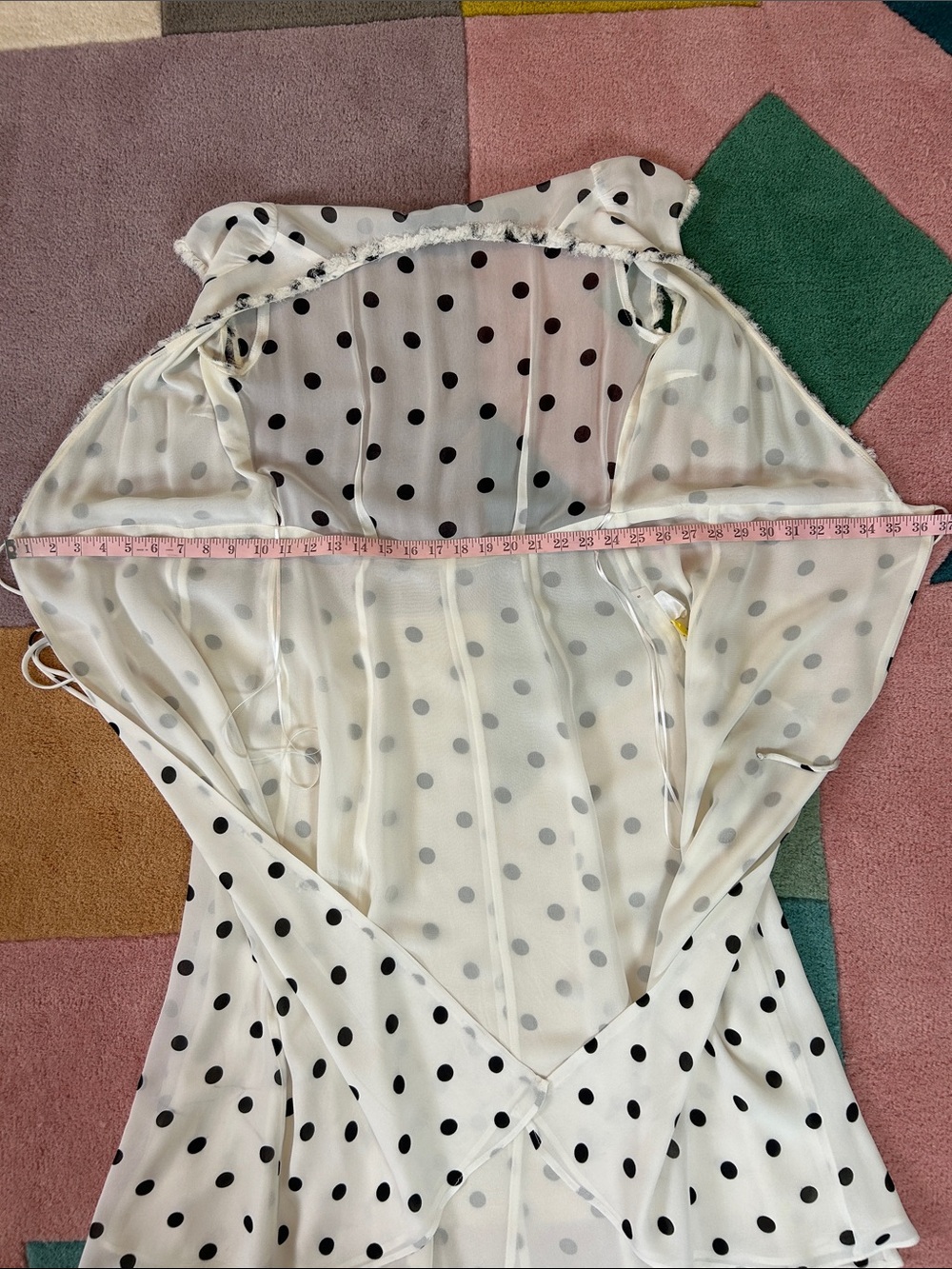 Reformation Gwenyth White | White Wrap Dress w/ Black Polka Dots Small Size 4-6 - Picture 12 of 17